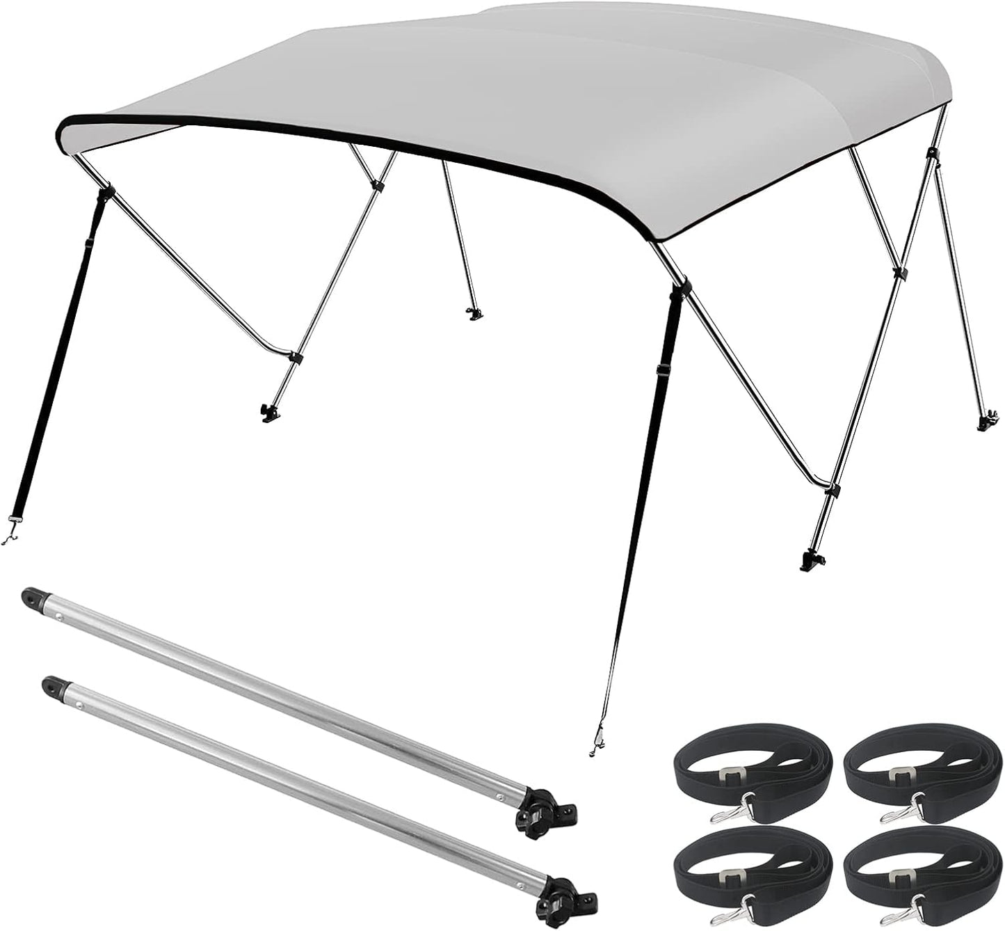 Bimini Top for Boats,3-4 Bow 13 Different Size Bimini Top,Includes Bimini Top Hardwares and Boot Cover,3 Bow 6Ft Length 85In - 90In Width 46In Height
