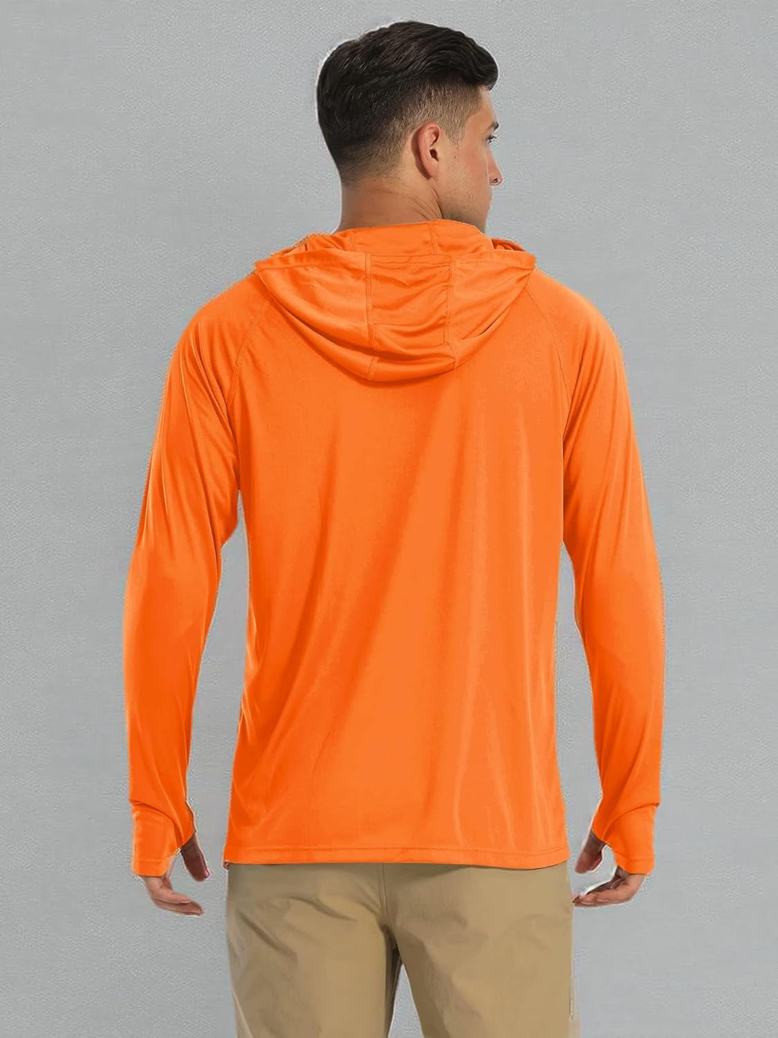 Men'S Hooded UPF 50+ Sun Protection T Shirts Long Sleeve Athletic Fishing Shirts Rash Guards