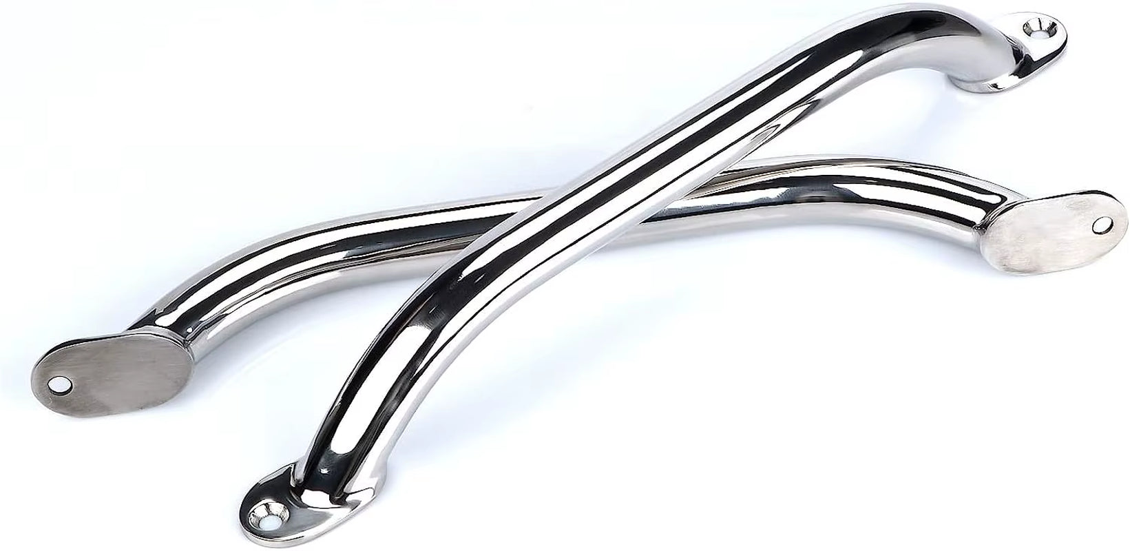 2 Pieces Stainless Steel 12'' Boat Polished Boat Marine Grab Handle Handrail Boat Accessories Marine