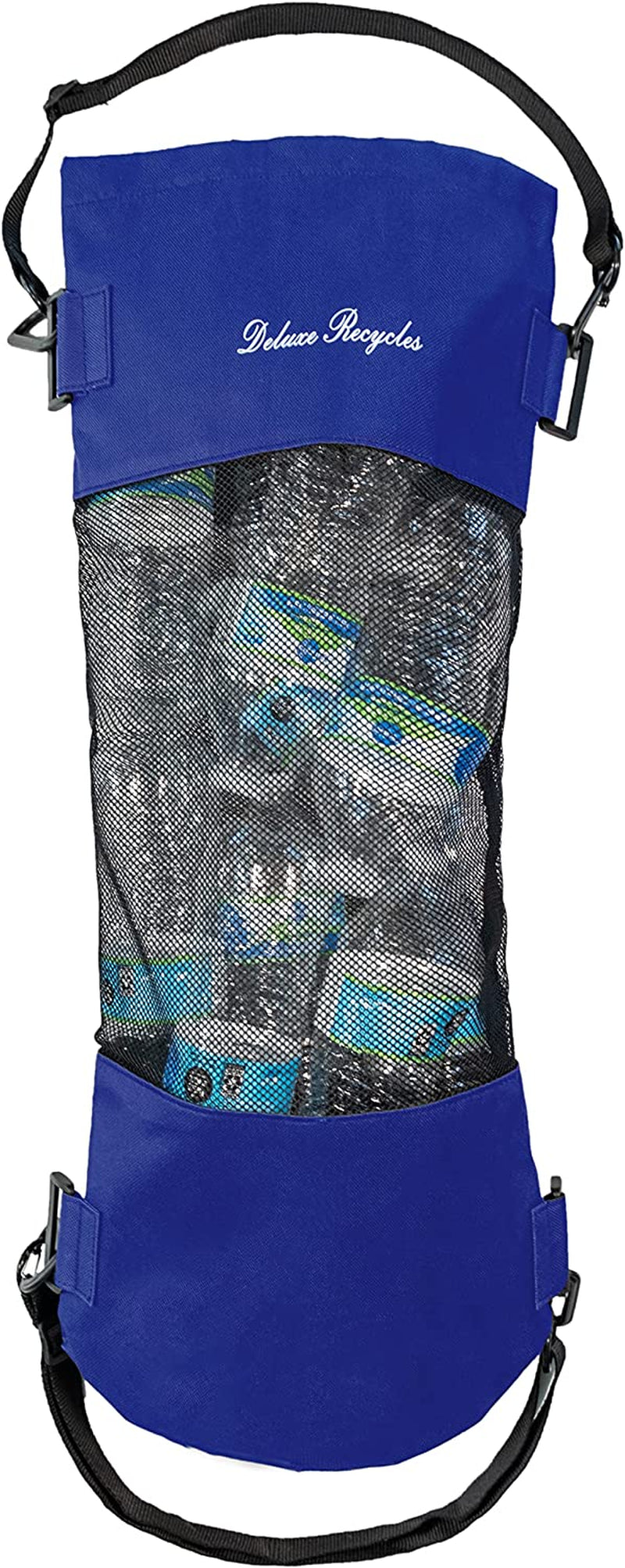 Portable Mesh Trash Bag for Boat - Washable Leakproof Outdoor Garbage Bags for Boat, Kayak or Camper – Lightweight & Large Capacity Bin Bag (Blue)